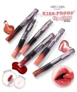 N418 Nee cara kiss-proof lip gloss#01so cheeky 1+5g นีคาร่า ลิปกลอส2หัว