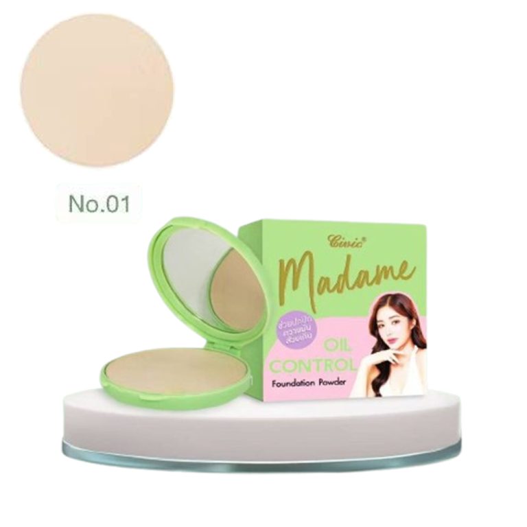 Civic madame oil control foundation powder ซีวิค มาดาม ออยล์พาวเดอร์17g. - เบอร์01