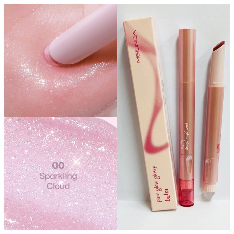 Meilinda pure glow glossy balm#sparkling cloud เมลินดา เพียว โกลว์ กรอสซี่ บาล์ม - NO.00 Sparkling cloud
