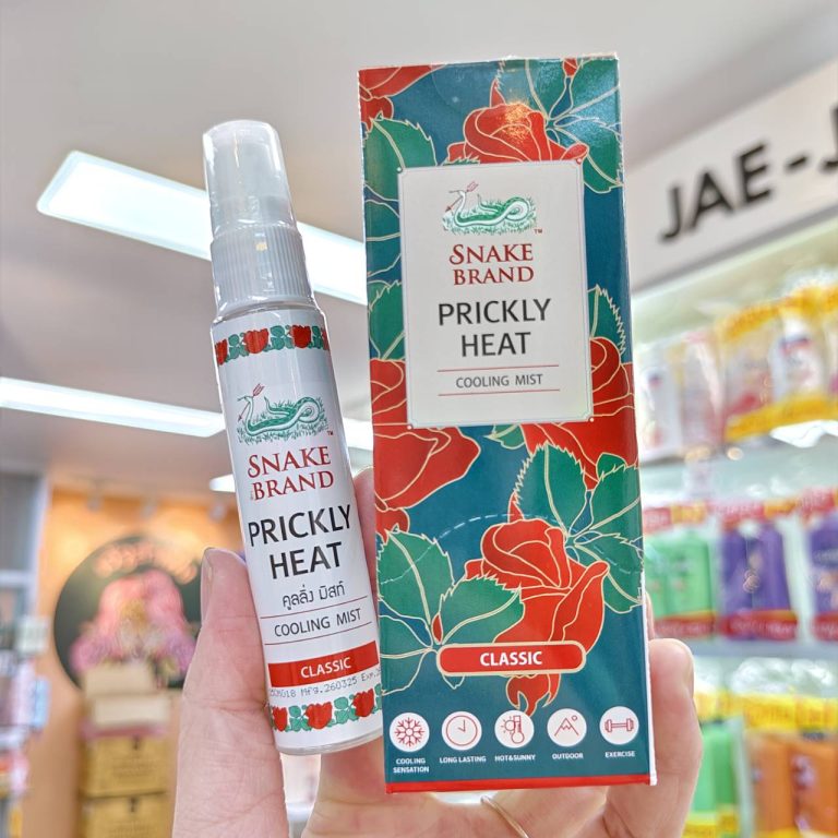 Snake brand cooling mist classic  ตรางู  สเปรย์หอมเย็นสำหรับผิวกาย 30mlx12pcs - 02.ปริกลี่(สีแดง)