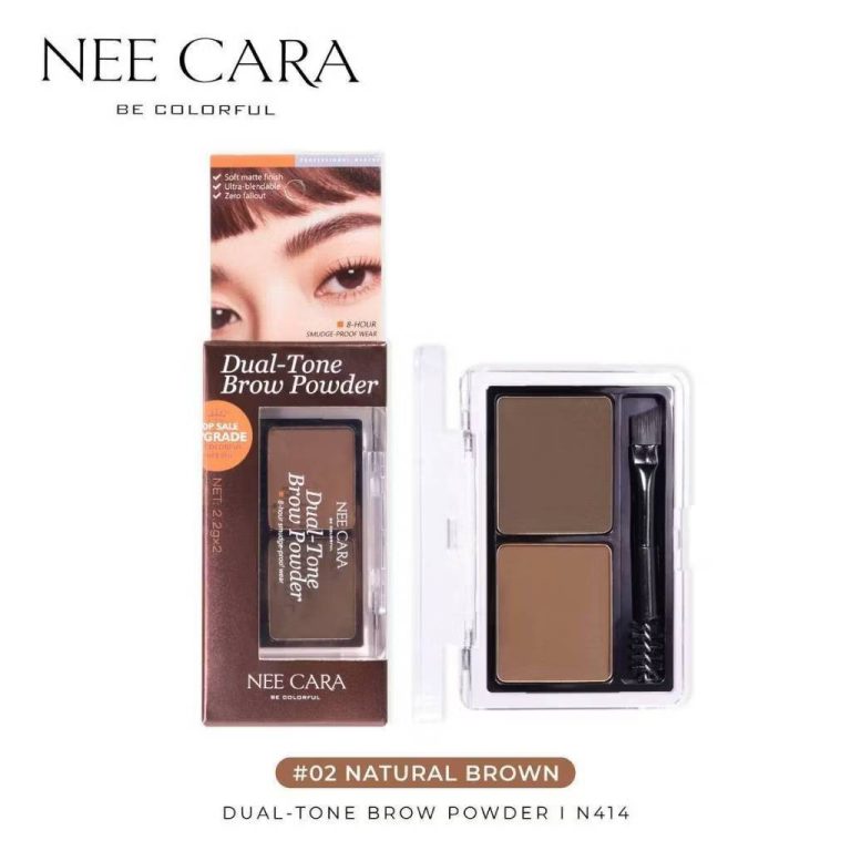 Nee cara dual-tone brow rowder นี คารา บี คัลเลอร์ ดูอัล-โทนน บราว์ พาวเดอร์ 2.2gx2pcs - No.02