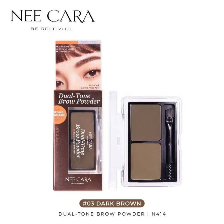 Nee cara dual-tone brow rowder นี คารา บี คัลเลอร์ ดูอัล-โทนน บราว์ พาวเดอร์ 2.2gx2pcs - No.03