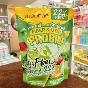 Woonae 22x fiber&dtx probio โปรไบโอ ไฟเบอร์ แอนด์ ดีทีเอ็กซ์ 20gx10pcs
