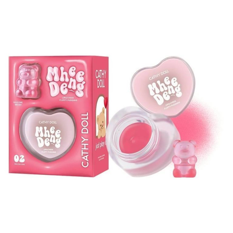 Cathy doll mhee deng lip&cheek pudding 8g. - 02.Frozen pink