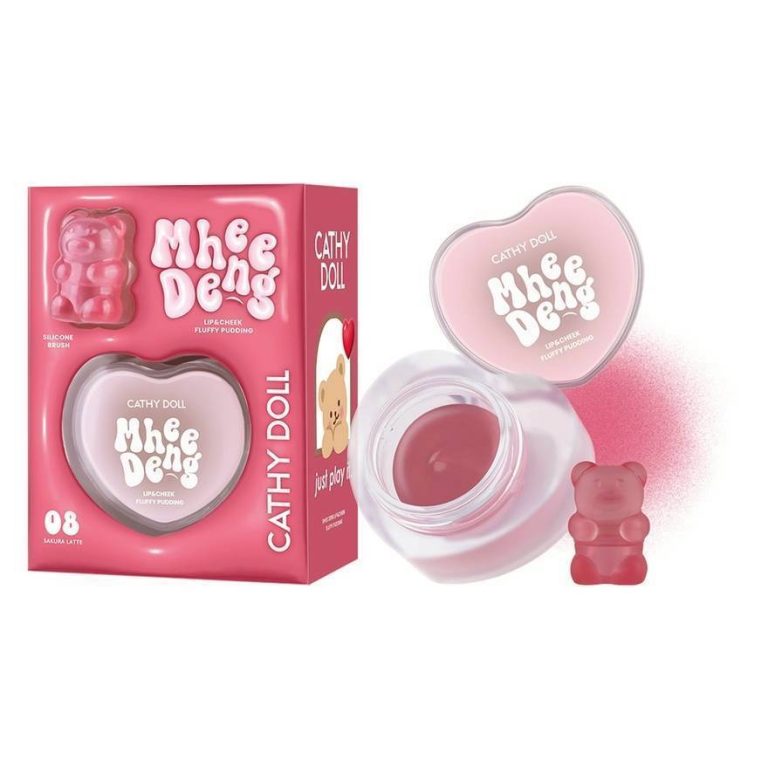 Cathy doll mhee deng lip&cheek pudding 8g. - 08.Sakura latte