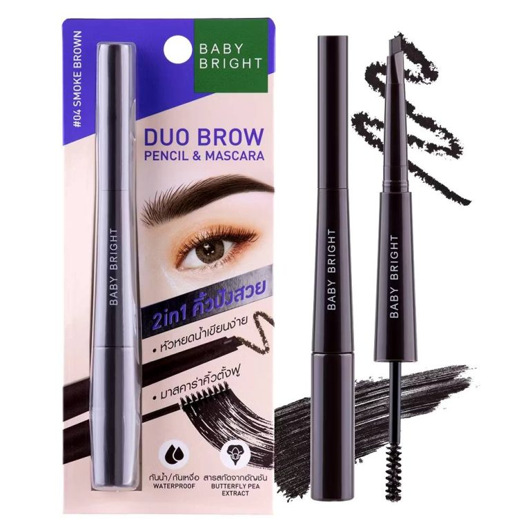 Baby bright duo brow pencil&mascara - NO.4smoke brown