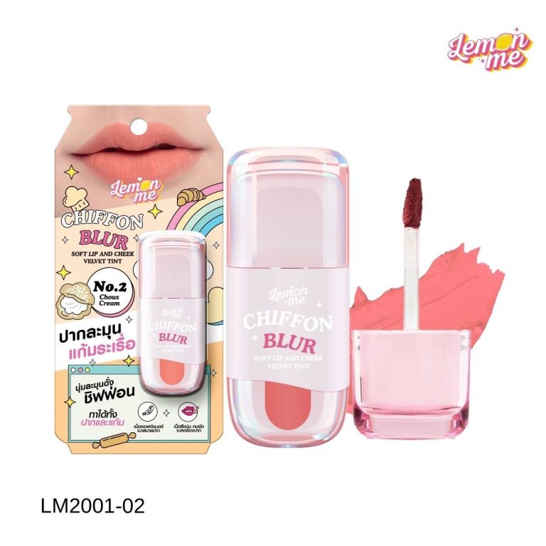 Lemon me chiffon blur soft lip and cheek velvet tint - NO.2Choux Cream