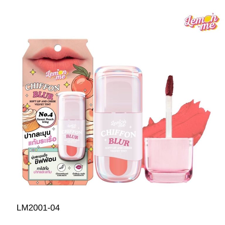 Lemon me chiffon blur soft lip and cheek velvet tint - NO.4Sweet Peach Icing