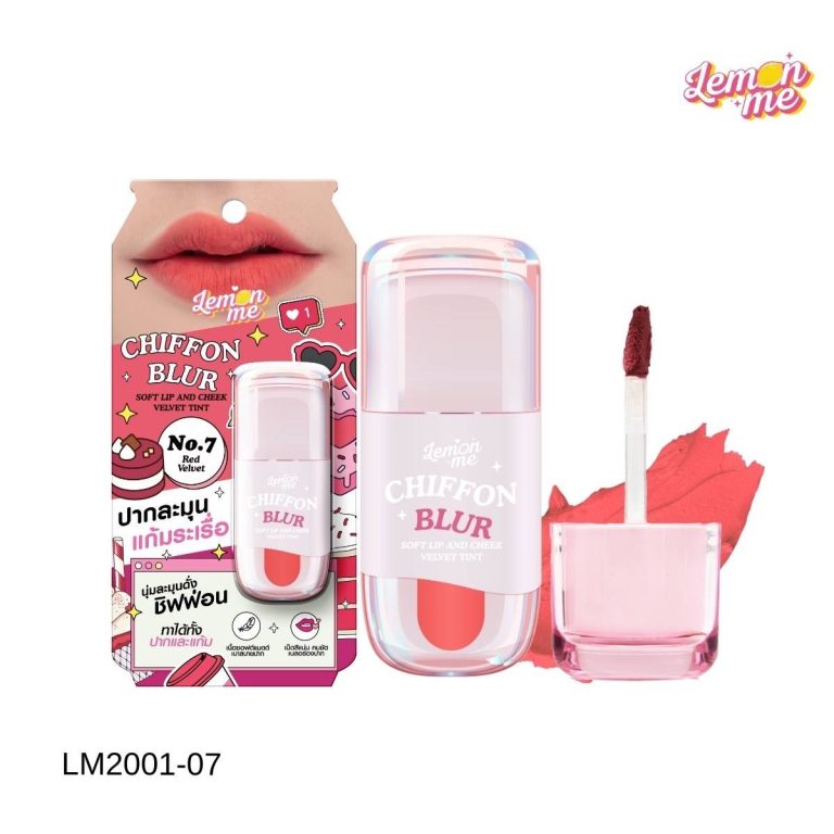 Lemon me chiffon blur soft lip and cheek velvet tint - NO.7Red Veluet