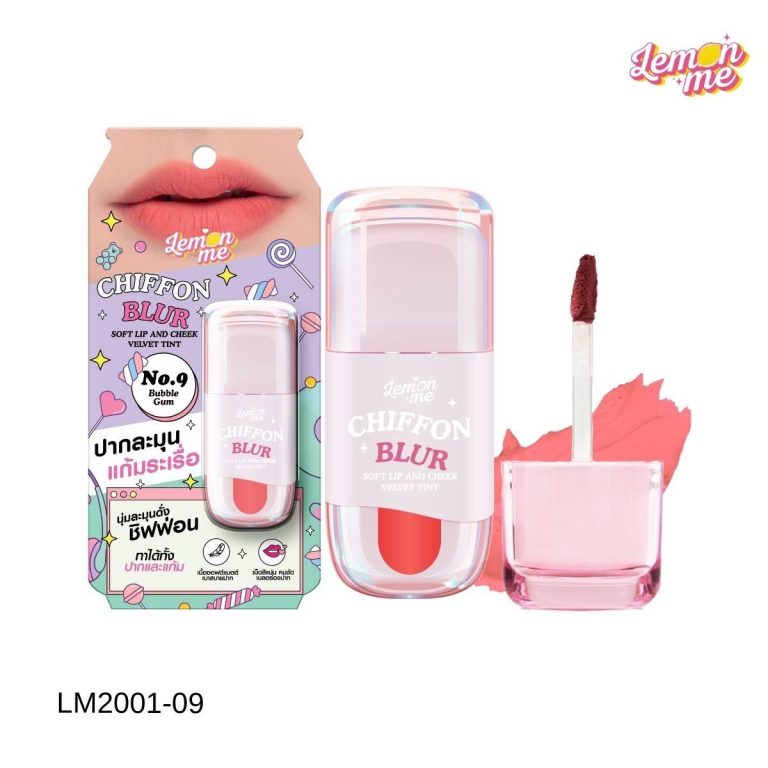 Lemon me chiffon blur soft lip and cheek velvet tint - NO.9Bubble Gum