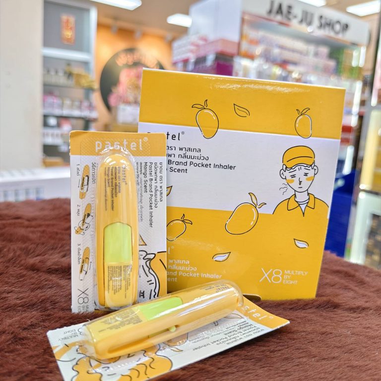 Pastel brand pocket lnhaler scent ยาดม ตราพาสเทล  1.5ml.x12pcs - 02.Mango