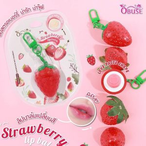 Obuse strawberry magic lip balm