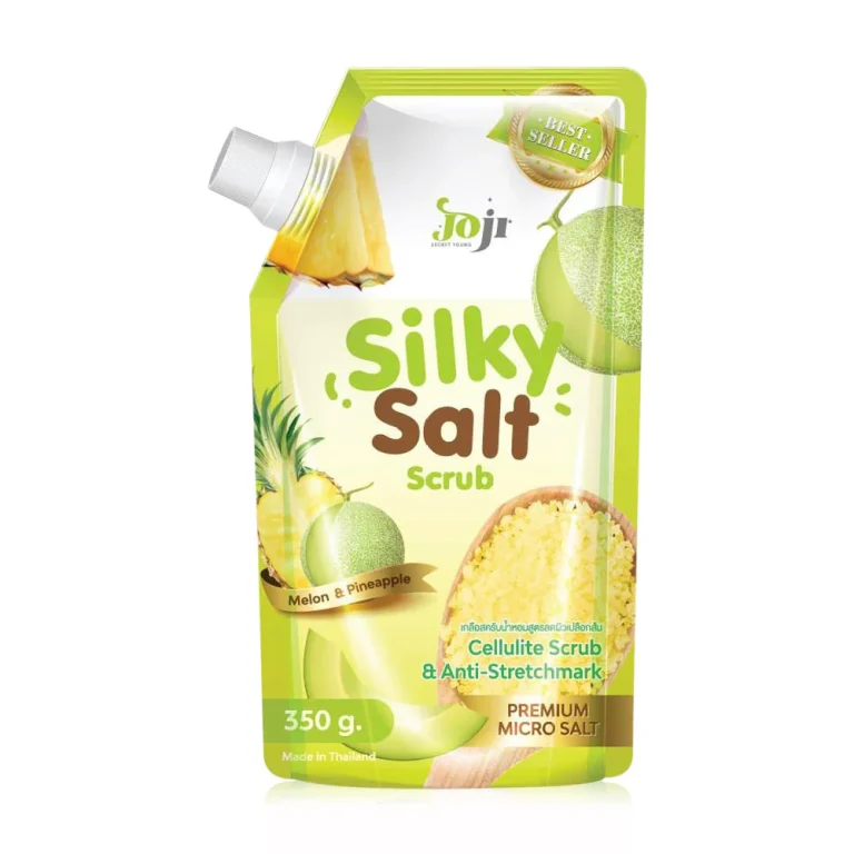 Joji secret young silky salt scrub โจจิ ซิลกี้ ซอลล์ สครับ 350g. - melon&pineapple