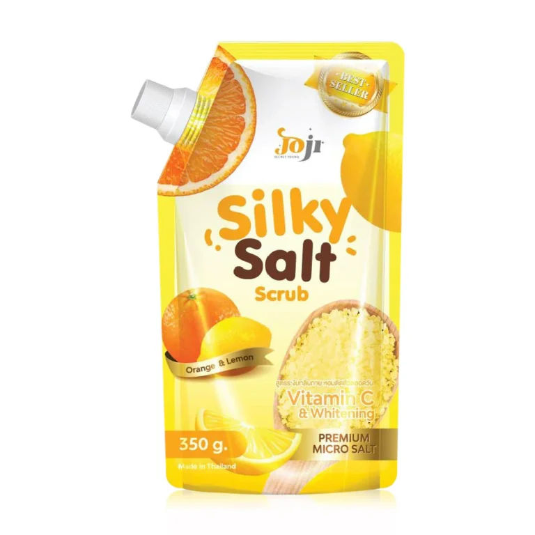 Joji secret young silky salt scrub โจจิ ซิลกี้ ซอลล์ สครับ 350g. - orange&lemon