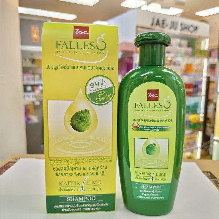 BSC Falless hair reviving shampoo ฟอลเลส แฮร์รีไวฟวิ่งแชมพู ผิวมะกรูด 300ml. - Light green