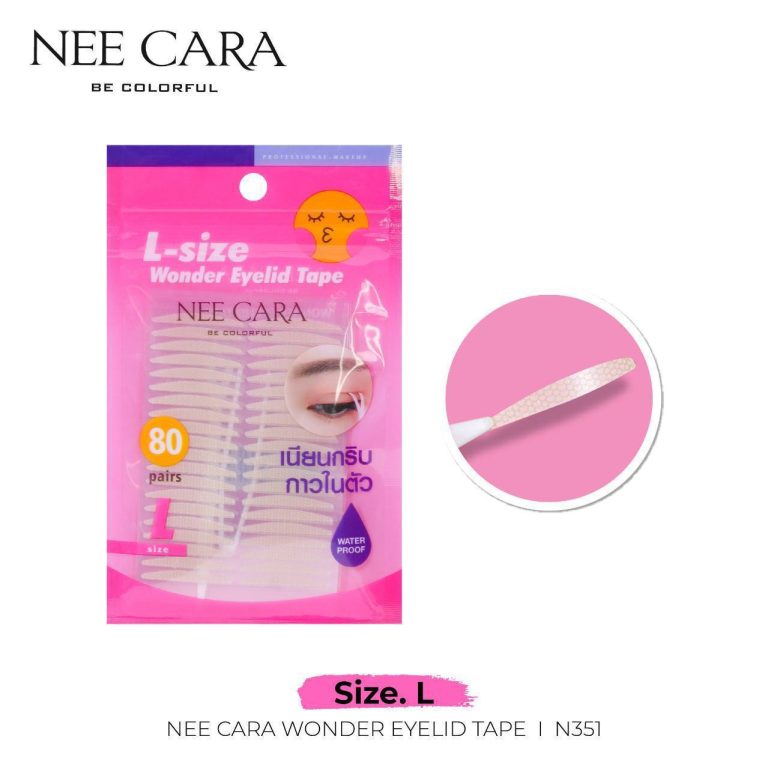 Neecara wonder eyelid tape นีคาร่า บี คัลเลอร์ สติกเกอร์ติดตา2ชั้น - NO.2L(สีชมพู)