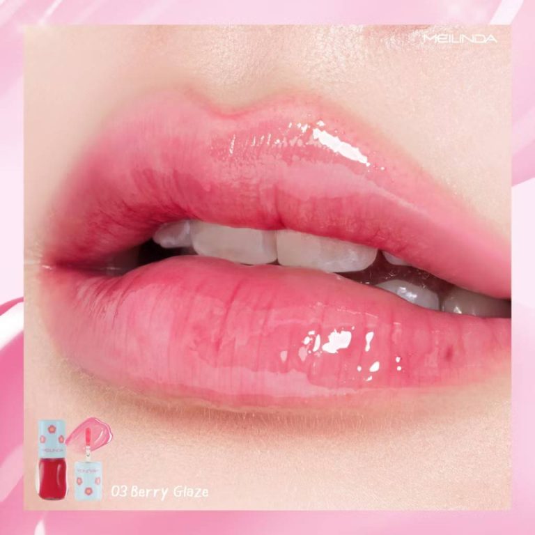 Meilinda dewy glassy lip gloss เม ลินดา ดิวอี้ กลาสซี่ ลิปกลอส 5.5g. - 03.berry glaze