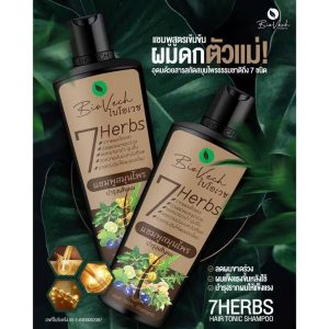Biovech 7 herbs hair tonic shampoo ไบโอเวช เซเว่น เฮิร์บส แฮร์ โทนิค แชมพู 225ml.