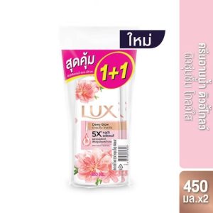 LUX dewy glow bodywash ผิวชุ่มชื่น โกลว์ใส 450mlx2pcs