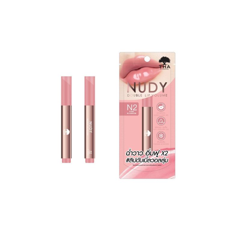 THA  by nongchat nudy double lip volume - NO.2Pink Blossom