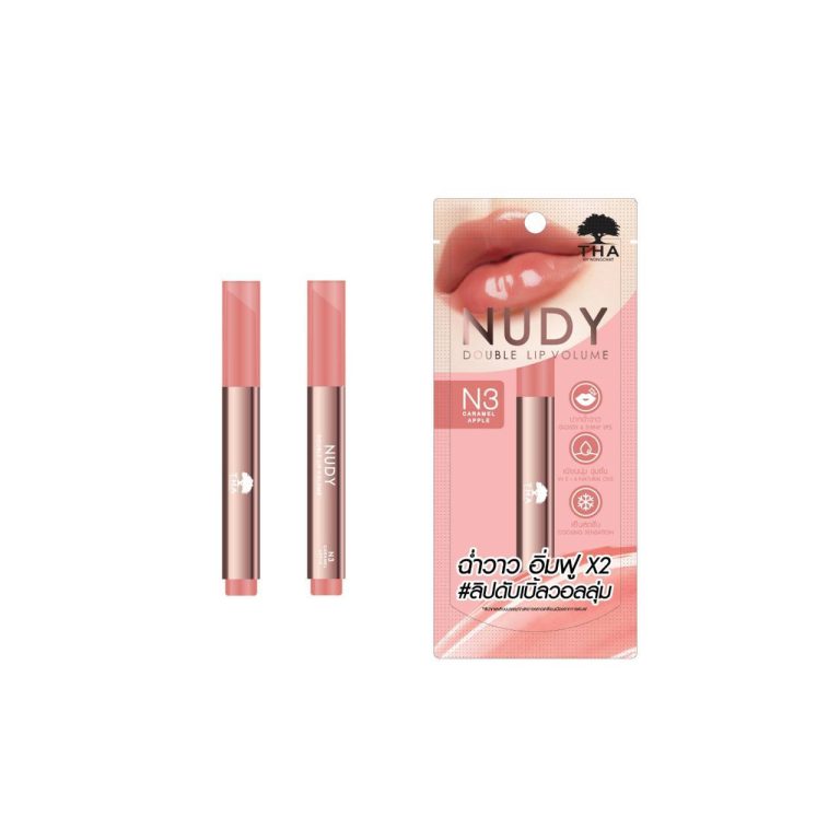 THA  by nongchat nudy double lip volume - NO.3Caramel Apple