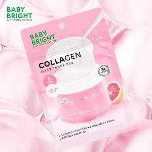 Baby bright collagen jelly toner pad โทนเนอร์แพท ผิวไบร์ท เช็ด&มาสก์ 33gx6pcs
