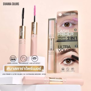 Sivanna colors lash primer x ultra volume 2 in 1 extensions mascara ซีเวนน่า คัลเลอร์ส ลาช ไพรเมอร์ เอ็กซ์ อัลตร้า วอลลุ่ม 2อิน1 เอ้คเทนเชิน มาสคาร่า