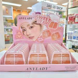 ANYLADY sweet bear duo blusher palette ปัดแก้ม2ช่อง 5gx24pcs