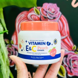 Precious skin vitamin e & c peach body cream เพรชเชิส สกิน วิตตามิน อี แอนด์ ซี พีชครีมบำรุงผิว