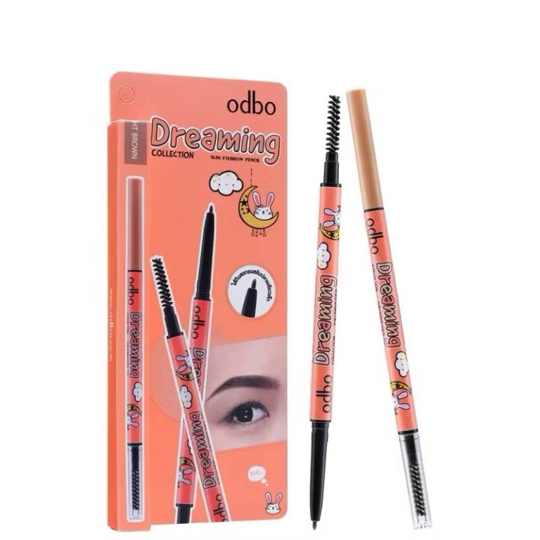 OD730 odbo dreaming collection slim eyebrow pencil โอดีบีโอ ดรีมมิ่ง คอลเลคชั่น สลิม อายบราว เพ็นซิล 0.3g - 01.LIGHT BROWN