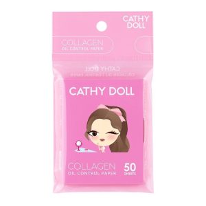Cathy doll collagen oil control paper เคที่ดอลล์ คอลลาเจนออยล์คอนโทรลเปเปอร์ (มี50แผ่น)