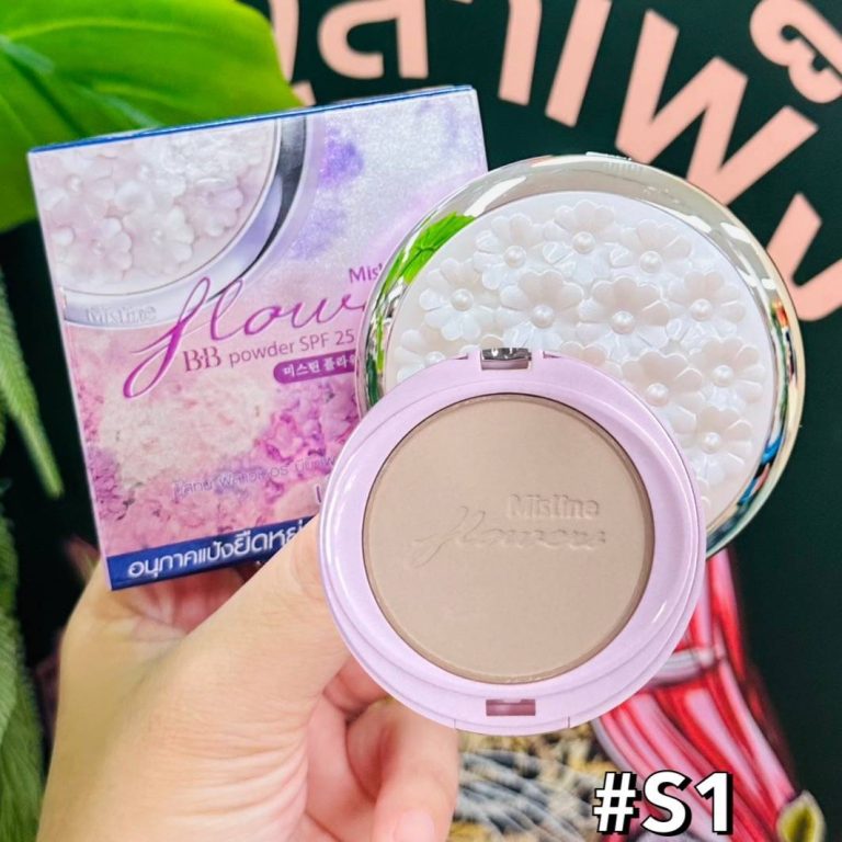 Mistine flowers bb powder#S1 spf 25pa++ - NO.S1ผิวขาว