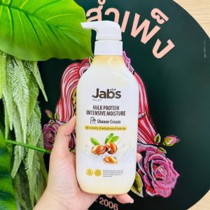 Jabs milk protein intensive moisture shower cream แจ๊บส์ มิลค์โปรตีน อินเทนชีฟ มอยเจอร์ ครีมอาบน้ำ