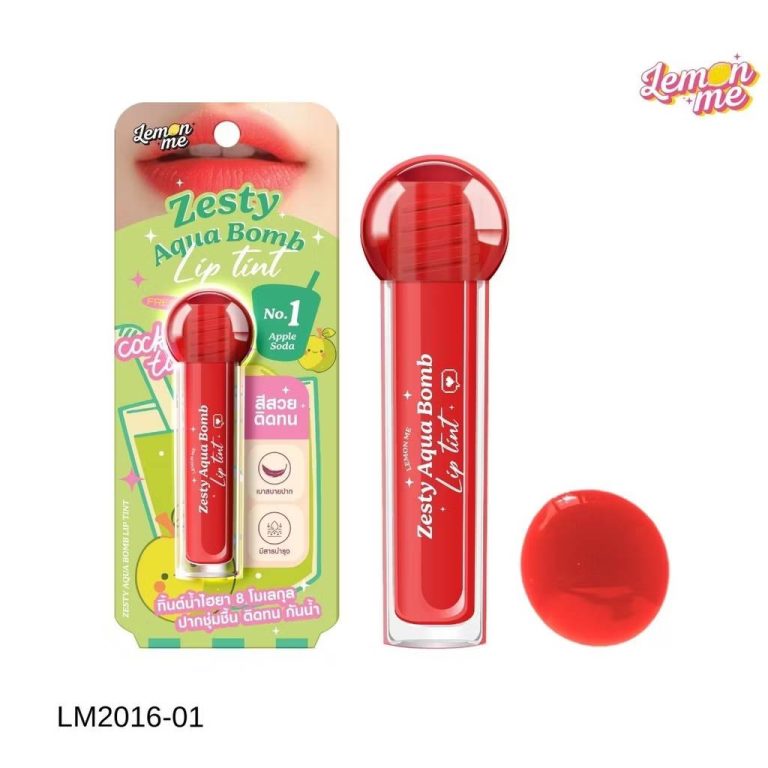 Lemon me zesty aqua bomb lip tint เลม่อน มี เซสตี้ อะควา บอมบ์ ลิป ทิ้นต์ 2.5g. - 01.Apple soda