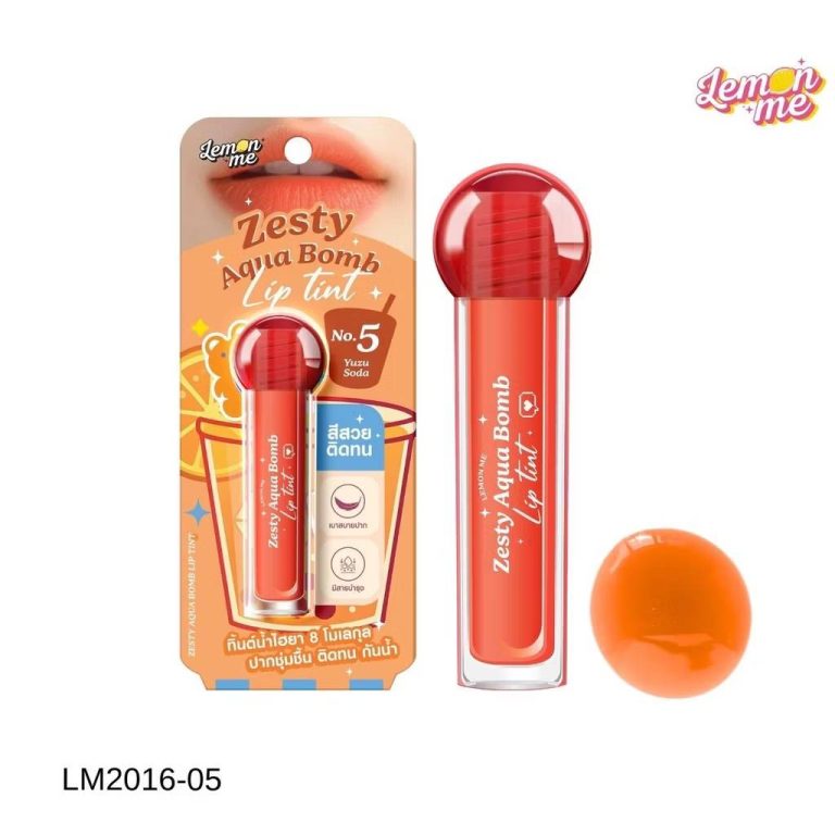 Lemon me zesty aqua bomb lip tint เลม่อน มี เซสตี้ อะควา บอมบ์ ลิป ทิ้นต์ 2.5g. - 05.Yuzu soda