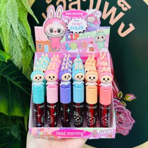 Hold morning lip lucky gloss ลิปกลอสกล่องชมพู