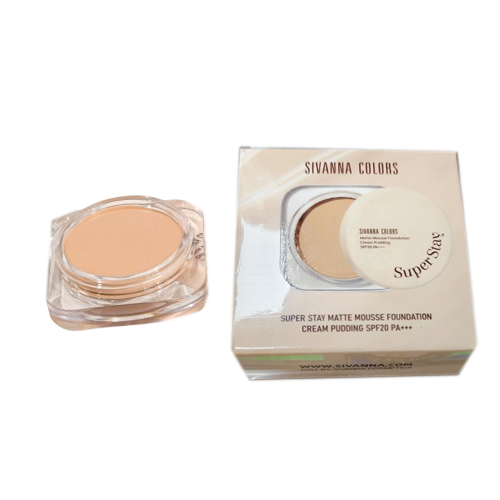NO.HF744 Sivanna colors super stay matte mousse foundation cream spf20 pa++ ซีเวนน่า คัลเลอร์ส พุดดิ้ง ครีม 18g. - 02.HONEY BEIGE