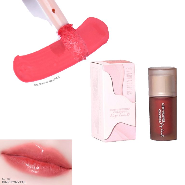 HF822 Sivanna colors light feather colorful lip tint ซีเวนน่า คัลเลอร์ ไลน์ ลิปทิ้น 2.5g. - 02.PINK PONYTAIL