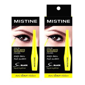 Mistine stay on extra matte waterproof eyeliner so black มิสทิน โซ แบล็ค แมท ลิควิด อายไลเนอร์