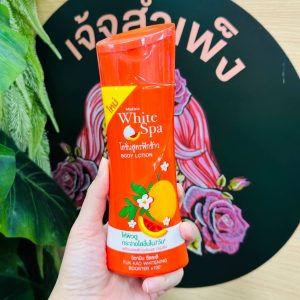 Mistine white spa body lotion มิสทีน ไวท์ สปา โลชั่นสูตรฟักข้าว
