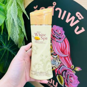 Mistine white spa gold caviar uv white boay lotion มิสทิน ไวท์ โกลด์ คาเวียร์ ยูวี ไวท์ บอดี้ โลชั่น