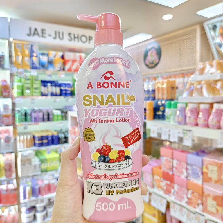 A Bonne body lotion 500ml. - Snail yogurt whitening lotion