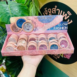 Miss lolanti glitter glow fashion กลิตเตอร์ตลับกลมฝาใส