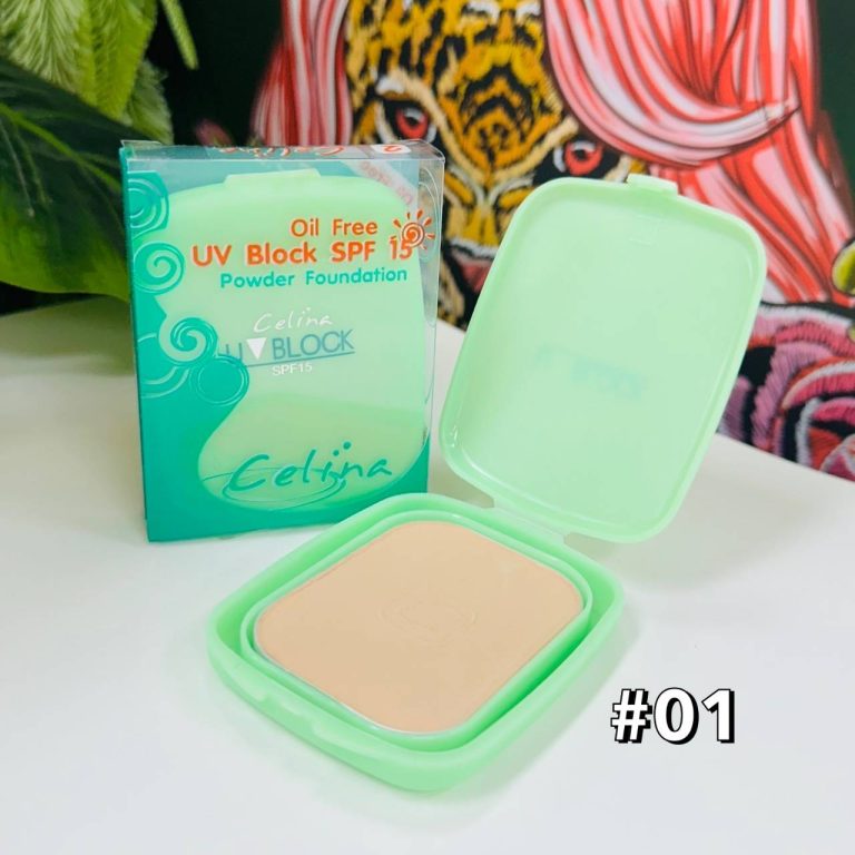 Celina Oil Free uv block powder foundation เซลิน่า ยูวี บล็อก พาวเดอร์ ฟาวเดชั่น รีฟิว - NO.1
