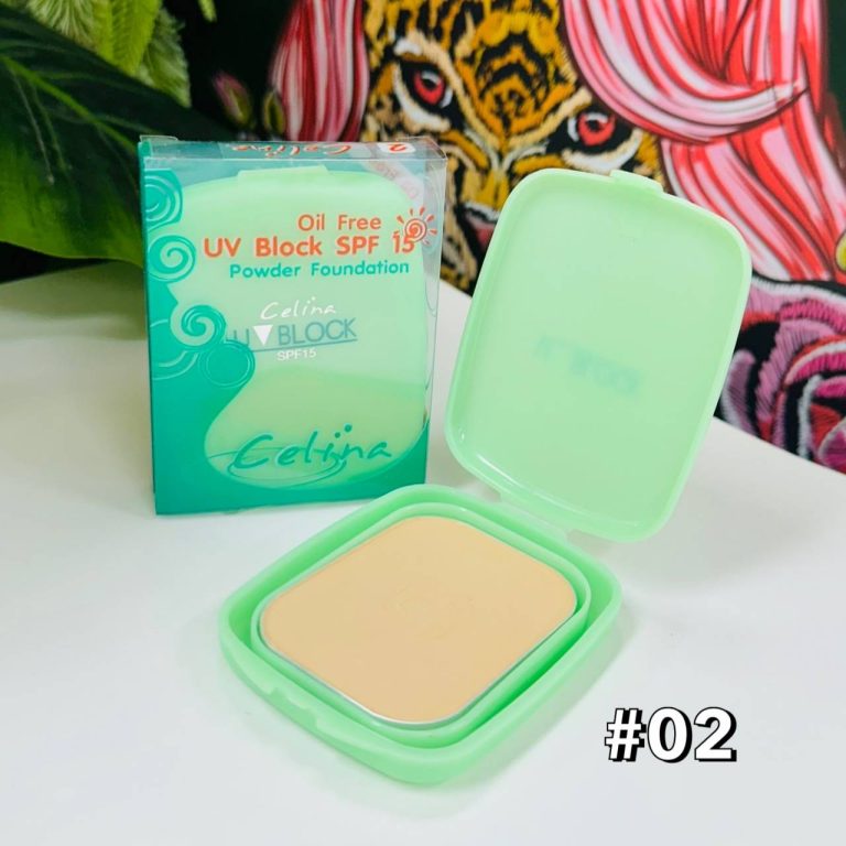 Celina Oil Free uv block powder foundation เซลิน่า ยูวี บล็อก พาวเดอร์ ฟาวเดชั่น รีฟิว - NO.2