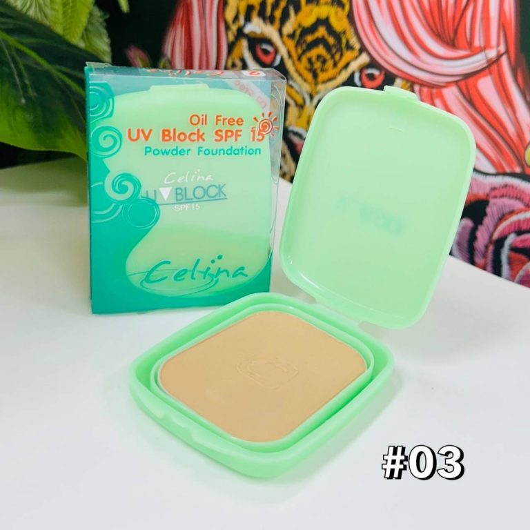 Celina Oil Free uv block powder foundation เซลิน่า ยูวี บล็อก พาวเดอร์ ฟาวเดชั่น รีฟิว - NO.3