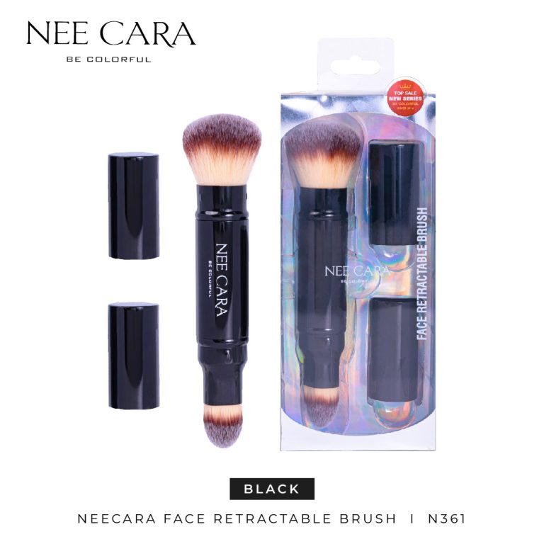 Nee cara face retractable brush นีคาร่า บีคัลเลอร์ฟูล แปรงแต่งหน้า - NO.2สีดำ