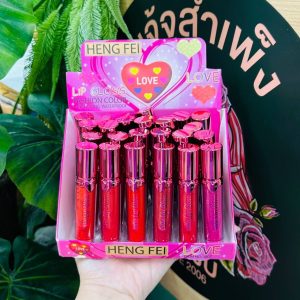 Heng fei love lip gloss ลิปกลอสกล่องชมพู