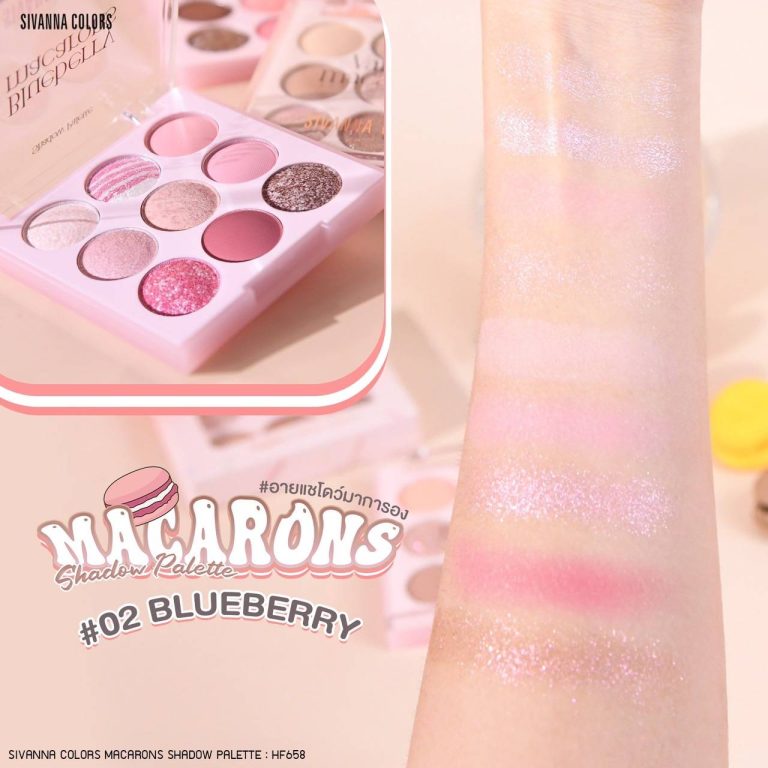 Sivanna colors macarons shadow palette ซีเวนน่า คัลเลอร์ส มาการอง แชโดว์ พาเลท - NO.2Blueberry