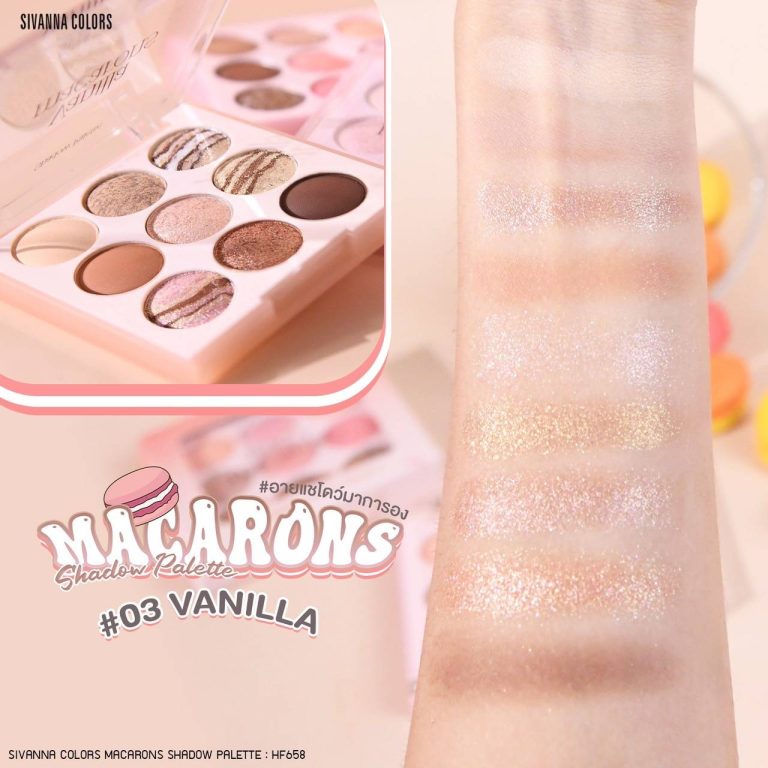 Sivanna colors macarons shadow palette ซีเวนน่า คัลเลอร์ส มาการอง แชโดว์ พาเลท - NO.3Vanilla